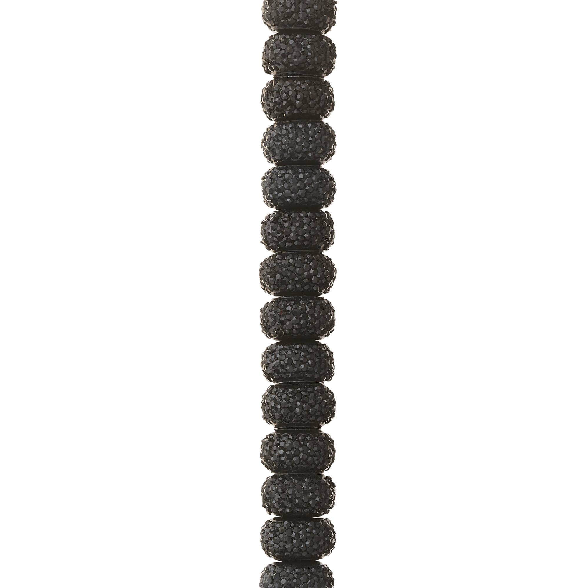 Black Resin Rondelle Beads, 10mm by Bead Landing™